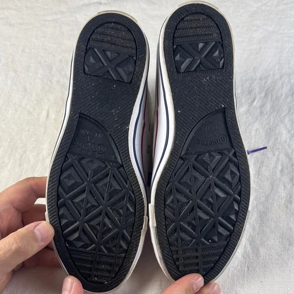 Converse Mid Madison Allstars Size 8 with Purple Laces - Picture 8 of 11